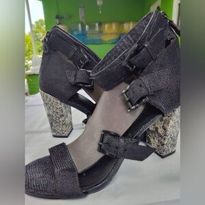 Rebecca Minkoff Snake Print Leather Heels